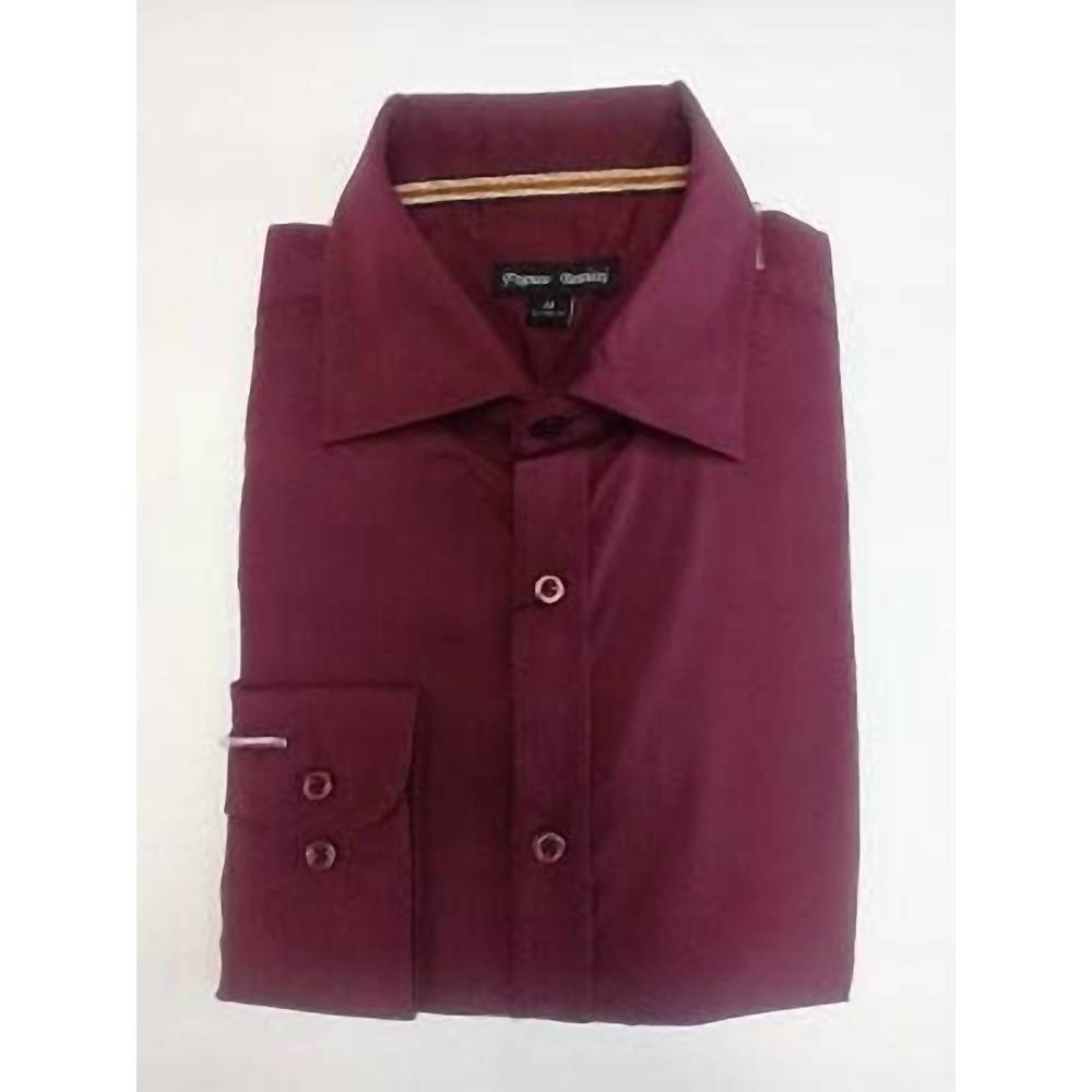 NEW DANIEL K men's long sleeves dress shirt in burgundy